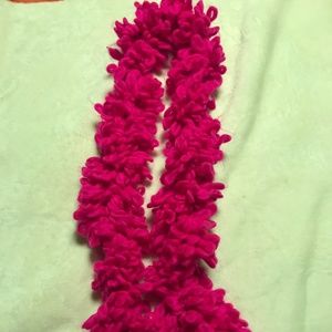 Hot Pink Handmade Loopy Scarf NWOT